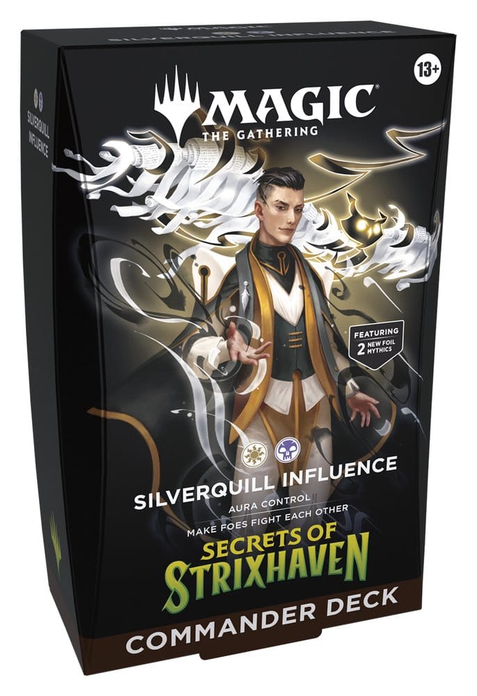 SECRETS OF STRIXHAVEN COMMANDER SILVERQUILL INFLUENCE. (ENGLISH) PRODUCTO EN PREPEDIDO. SE SERVIRÁ A PARTIR DEL DÍA 24 DE ABRIL