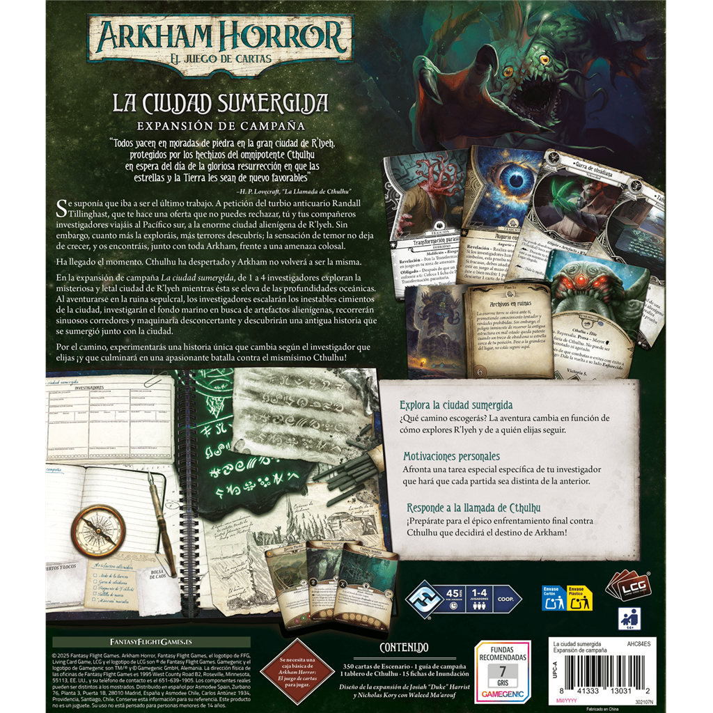 ARKHAM HORROR LA CIUDAD SUMERGIDA EXP. CAMPAÑA