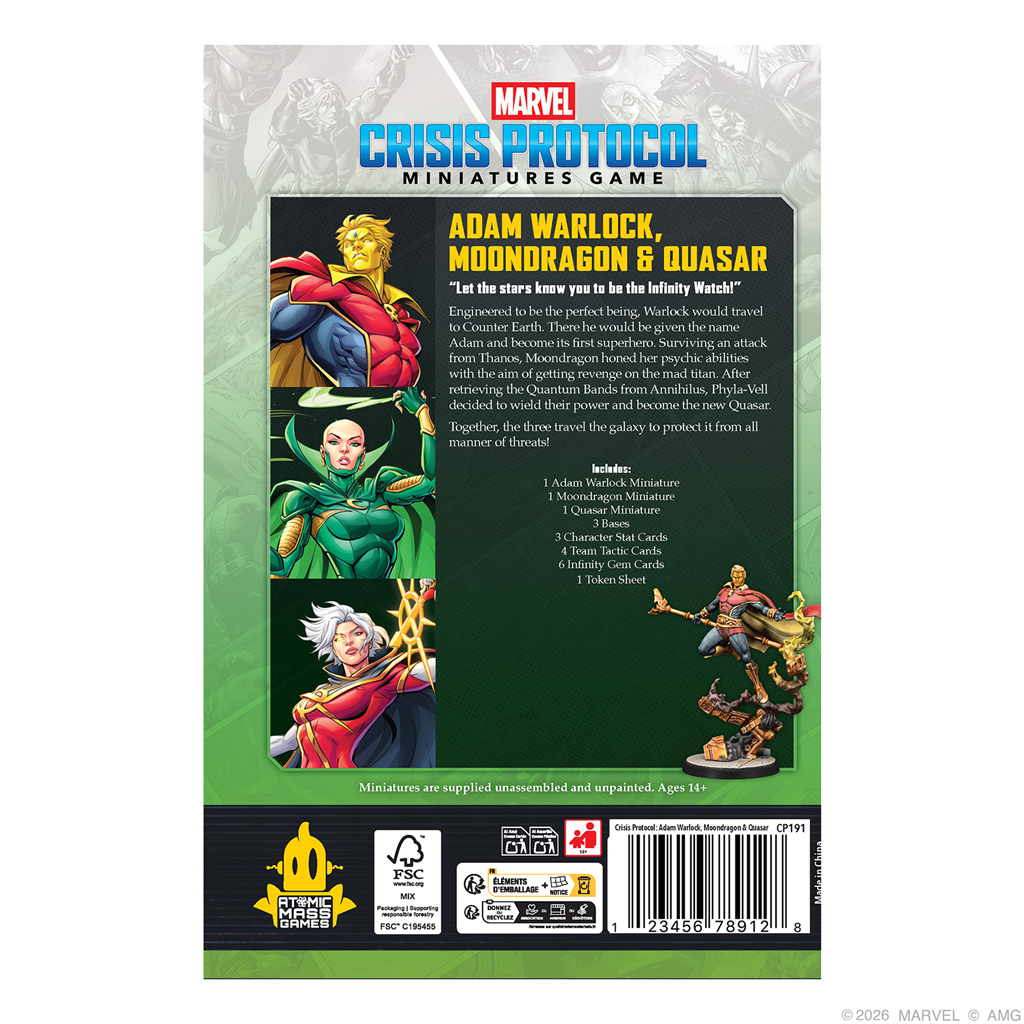 ADAM WARLOCK, MOONDRAGON & QUASAR (PRODUCTO EN PREPEDIDO. SE COMENZARÁ A SERVIR A PARTIR DEL 20 DE FEBRERO)