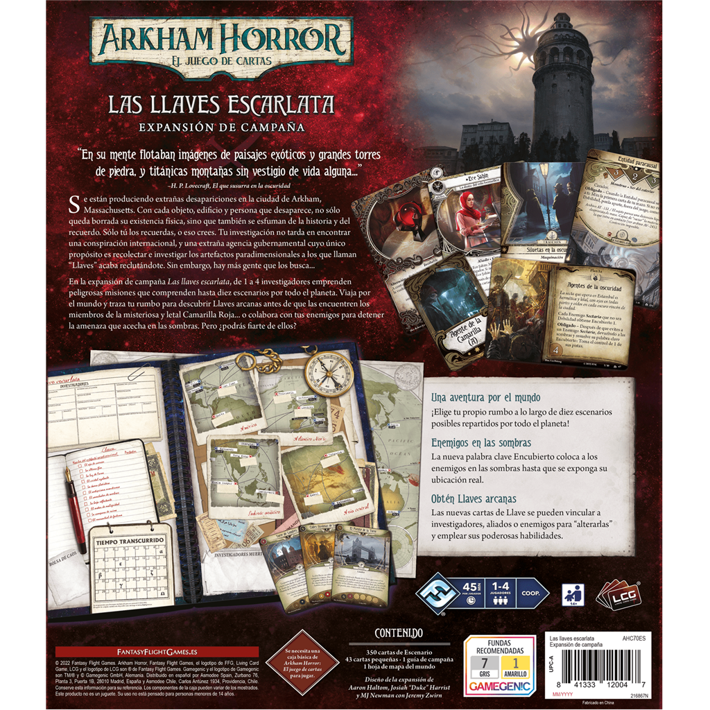 ARKHAM HORROR LAS LLAVES ESCARLATA EXP. CAMPAÑA