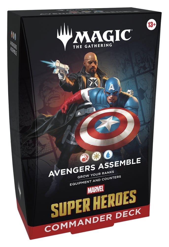 MTG MARVEL SUPER HEROES COMMANDER DECKS AVENGERS ASSEMBLE. (ENGLISH) PRODUCTO EN PREPEDIDO. SE SERVIRÁ A PARTIR DEL DÍA 26 DE JUNIO