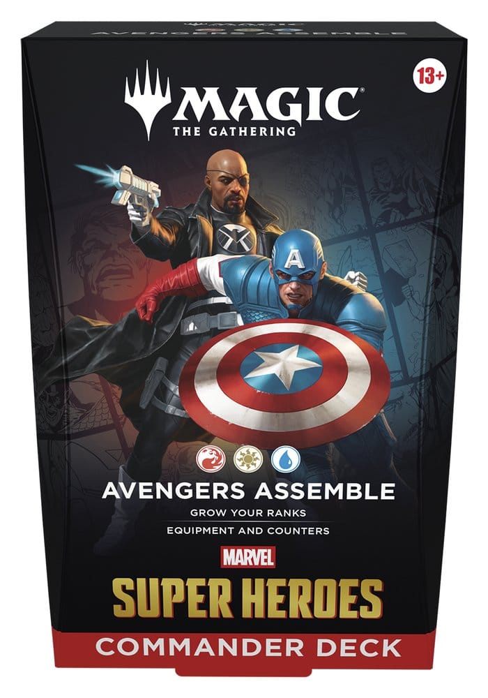 MTG MARVEL SUPER HEROES COMMANDER DECKS AVENGERS ASSEMBLE. (ENGLISH) PRODUCTO EN PREPEDIDO. SE SERVIRÁ A PARTIR DEL DÍA 26 DE JUNIO