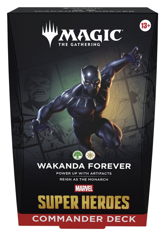 MTG MARVEL SUPER HEROES COMMANDER DECKS WAKANDA FOREVER. (ENGLISH) PRODUCTO EN PREPEDIDO. SE SERVIRÁ A PARTIR DEL DÍA 26 DE JUNIO