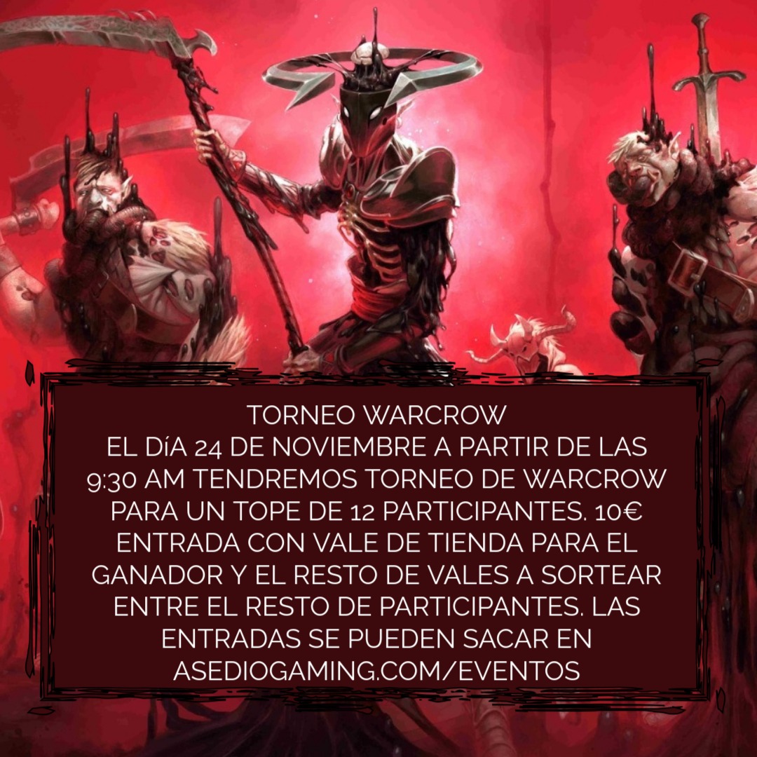 TORNEO WARCROW 24 NOVIEMBRE