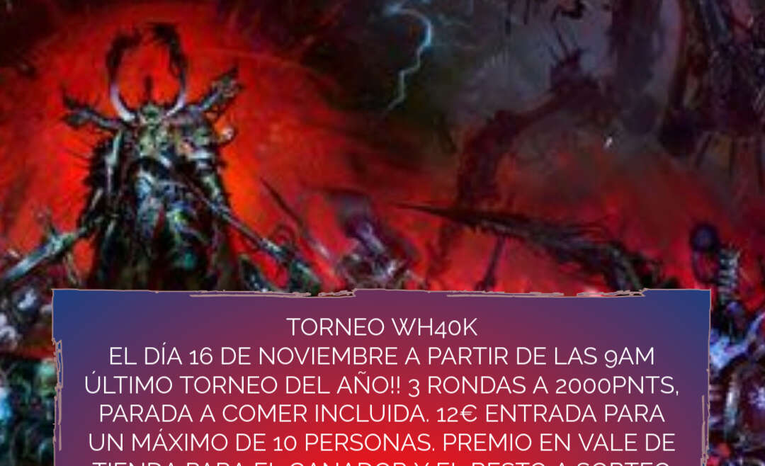 TORNEO 40000 16 NOVIEMBRE